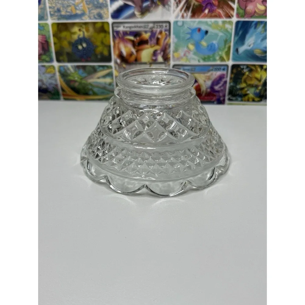 Vintage Clear Cut Crystal Candy Dish Scalloped‎ Bowl 3x5